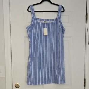 A New Day Blue Striped Sleeveless Dress